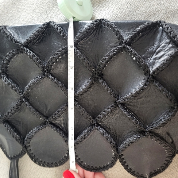 Vintage PU-leather look patchwork bag - Picture 8 of 9